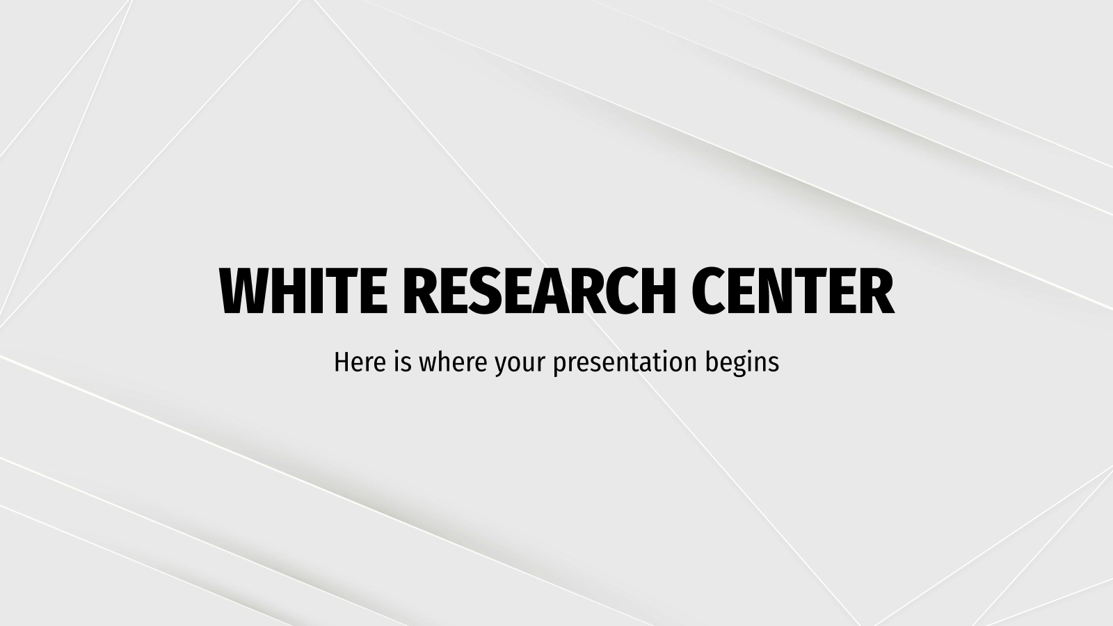 白色研究中心PowerPoint模板